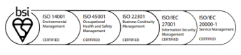FIVE ISO CERTIFICATIONS